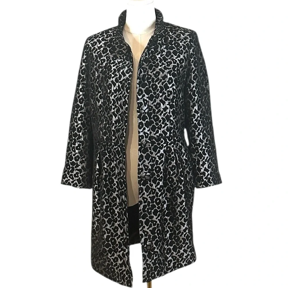 Rachel Roy Textured Velvet & Silk Blend Lightweight Coat Jacket Size 6 - Picture 7 of 15